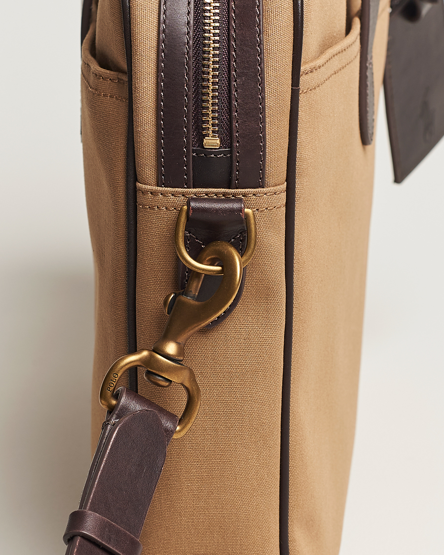 Mies | Polo Ralph Lauren Canvas/Leather Computer Bag Tan | Polo Ralph Lauren | Canvas/Leather Computer Bag Tan