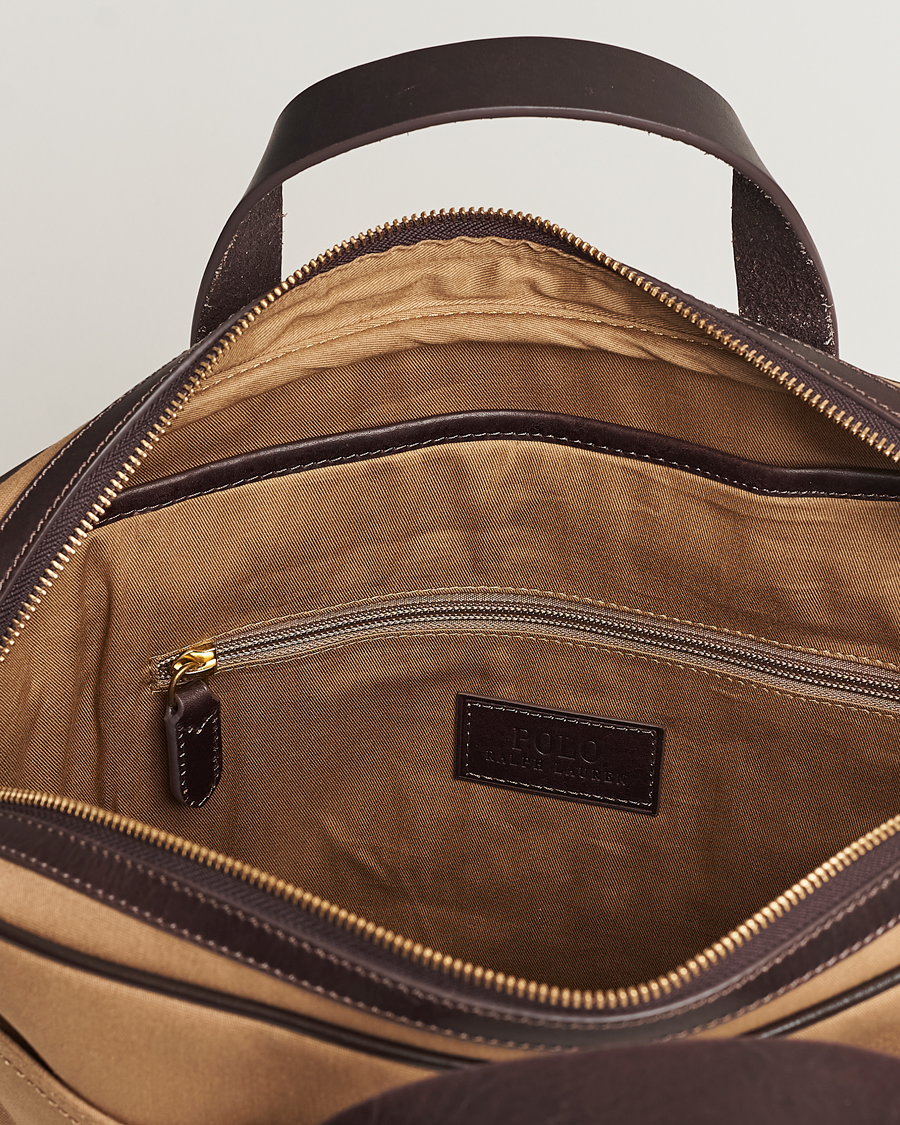 Mies | Polo Ralph Lauren Canvas/Leather Computer Bag Tan | Polo Ralph Lauren | Canvas/Leather Computer Bag Tan