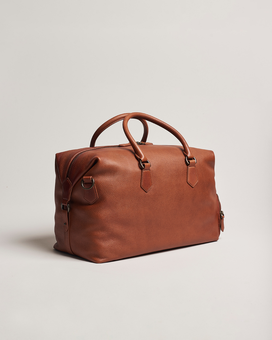 Mies | Polo Ralph Lauren Pebble Leather Duffle Bag Saddle Brown | Polo Ralph Lauren | Pebble Leather Duffle Bag Saddle Brown