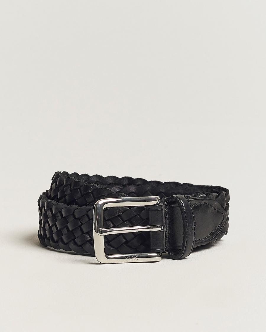 Mies | Polo Ralph Lauren Braided Leather Belt Black | Polo Ralph Lauren | Braided Leather Belt Black