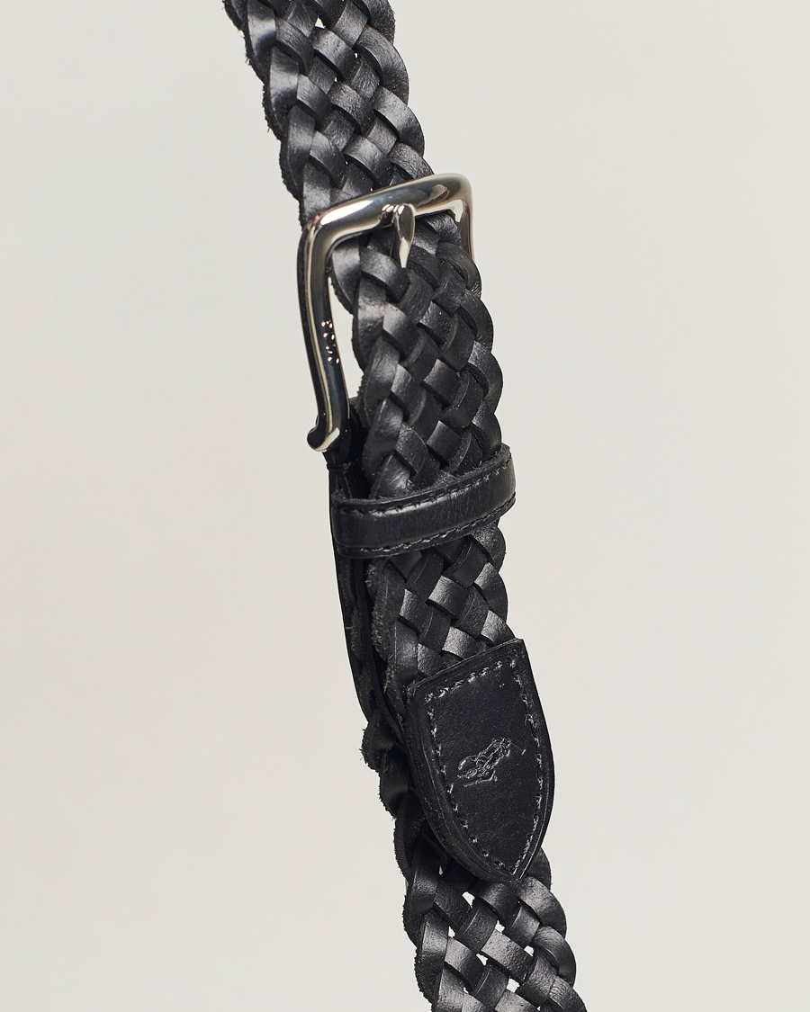 Mies | Polo Ralph Lauren Braided Leather Belt Black | Polo Ralph Lauren | Braided Leather Belt Black
