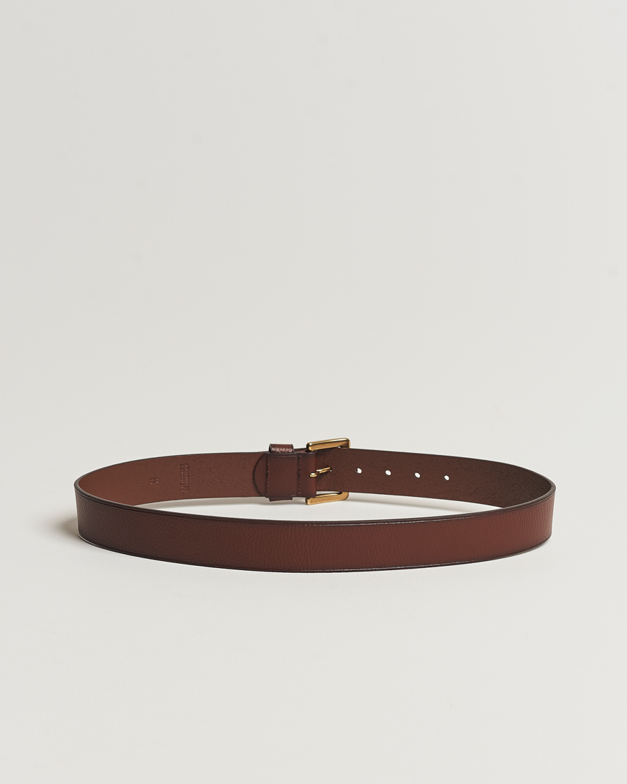 Mies | Vyöt | Polo Ralph Lauren | Pebbled Leather Belt Brown