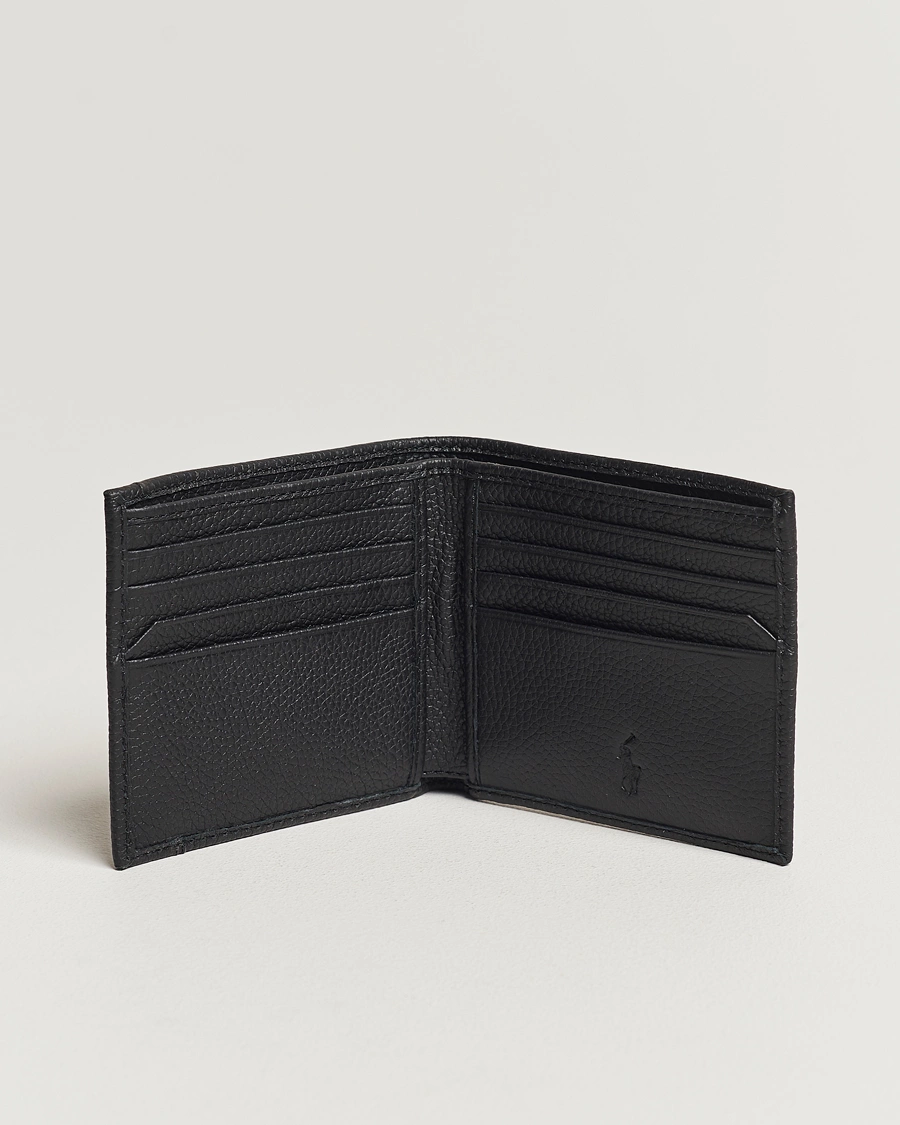 Mies | Lompakot | Polo Ralph Lauren | Pebbled Leather Billfold Wallet Black