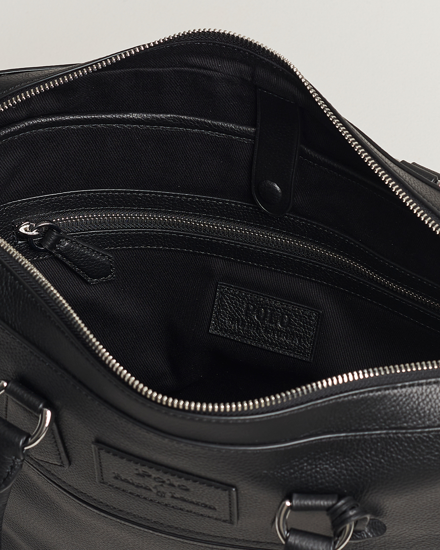 Mies | Polo Ralph Lauren Pebble Leather Briefcase Black | Polo Ralph Lauren | Pebble Leather Briefcase Black