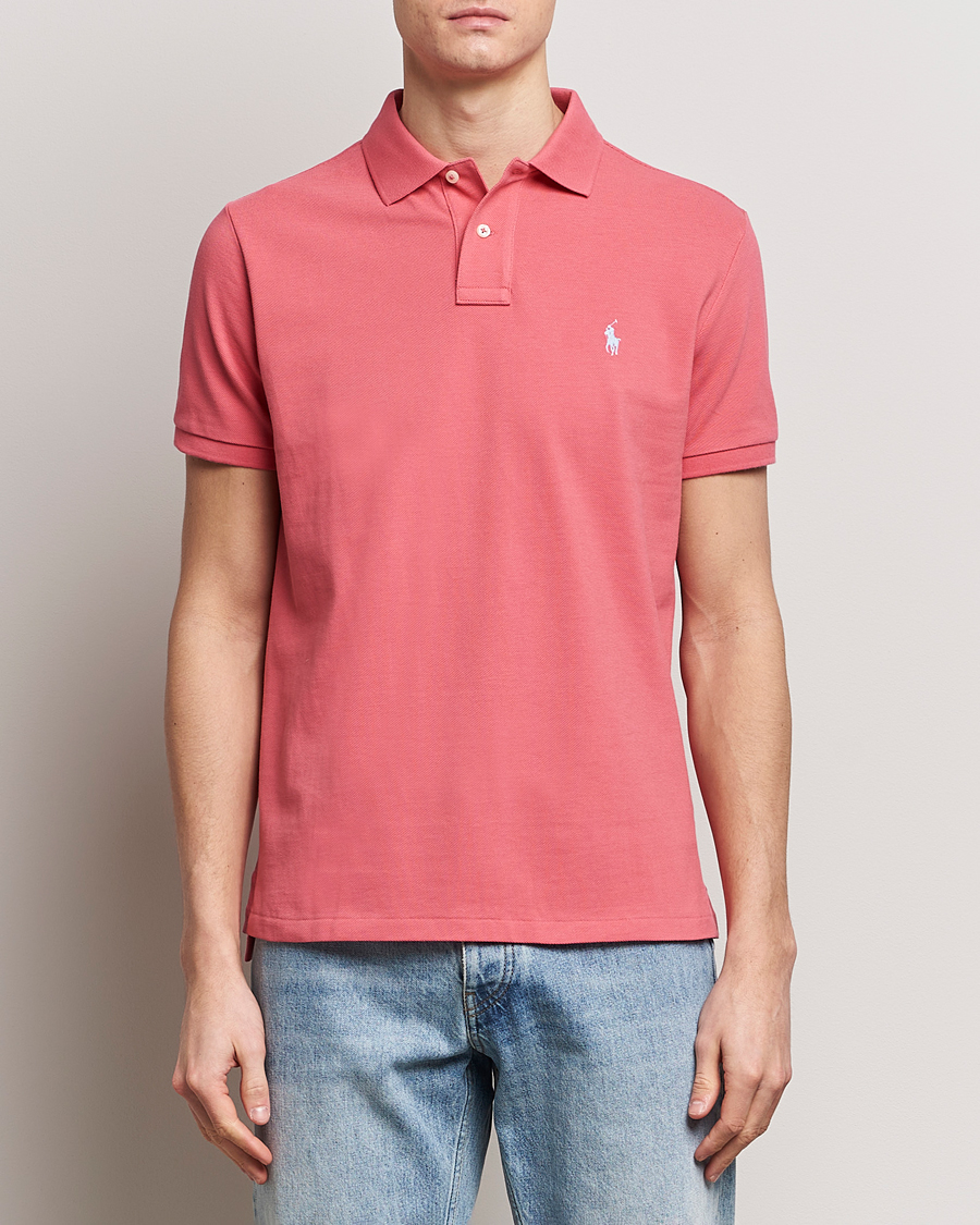 Mies | Pikeet | Polo Ralph Lauren | Custom Slim Fit Polo Pale Red