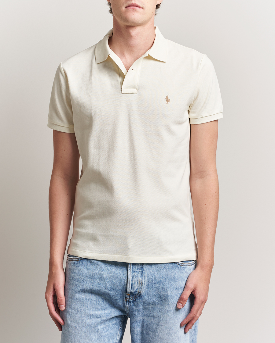 Mies | Pikeet | Polo Ralph Lauren | Custom Slim Fit Polo Parchment Cream