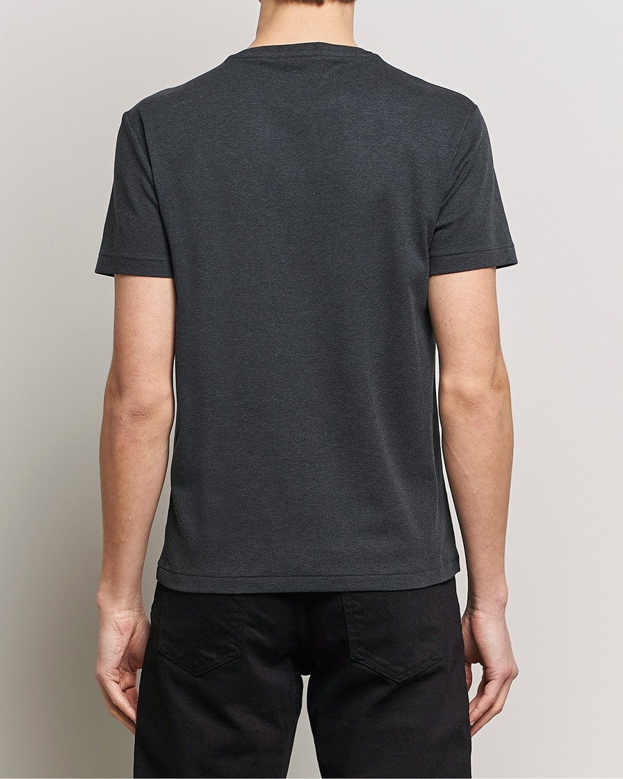 Mies | T-paidat | Polo Ralph Lauren | Luxury Pima Cotton Crew Neck T-Shirt Black Heather
