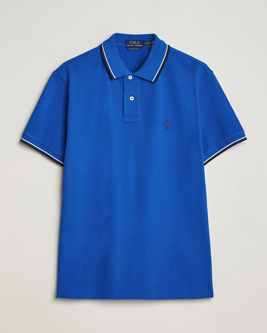 Mies | Pikeet | Polo Ralph Lauren | Custom Slim Fit Tipped Polo Heritage Blue