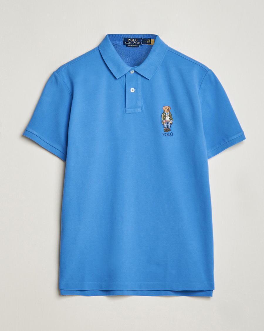 Mies | Pikeet | Polo Ralph Lauren | Custom Slim Fit Heritage Bear Polo New England Blue