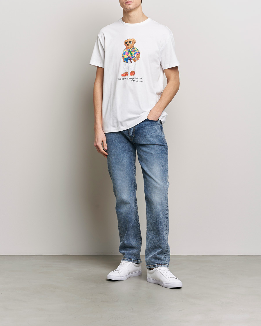 Mies | T-paidat | Polo Ralph Lauren | Printed Bear Crew Neck T-Shirt White