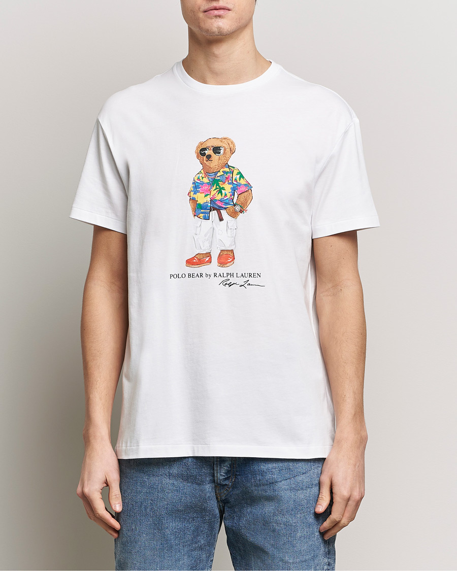 Mies | T-paidat | Polo Ralph Lauren | Printed Bear Crew Neck T-Shirt White