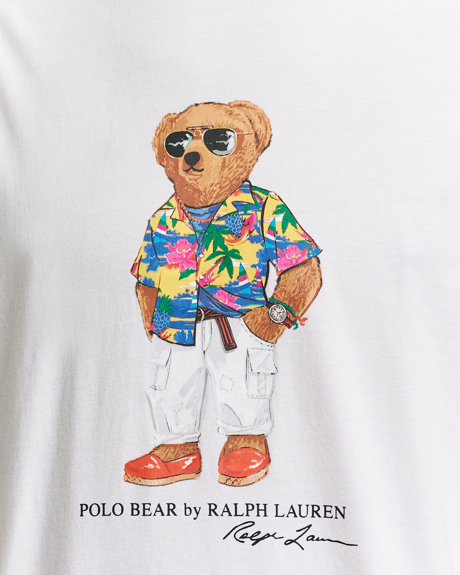 Mies | T-paidat | Polo Ralph Lauren | Printed Bear Crew Neck T-Shirt White