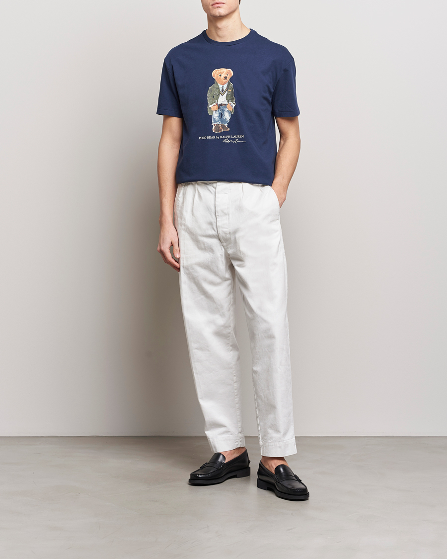 Mies | T-paidat | Polo Ralph Lauren | Printed Bear Crew Neck T-Shirt Newport Navy