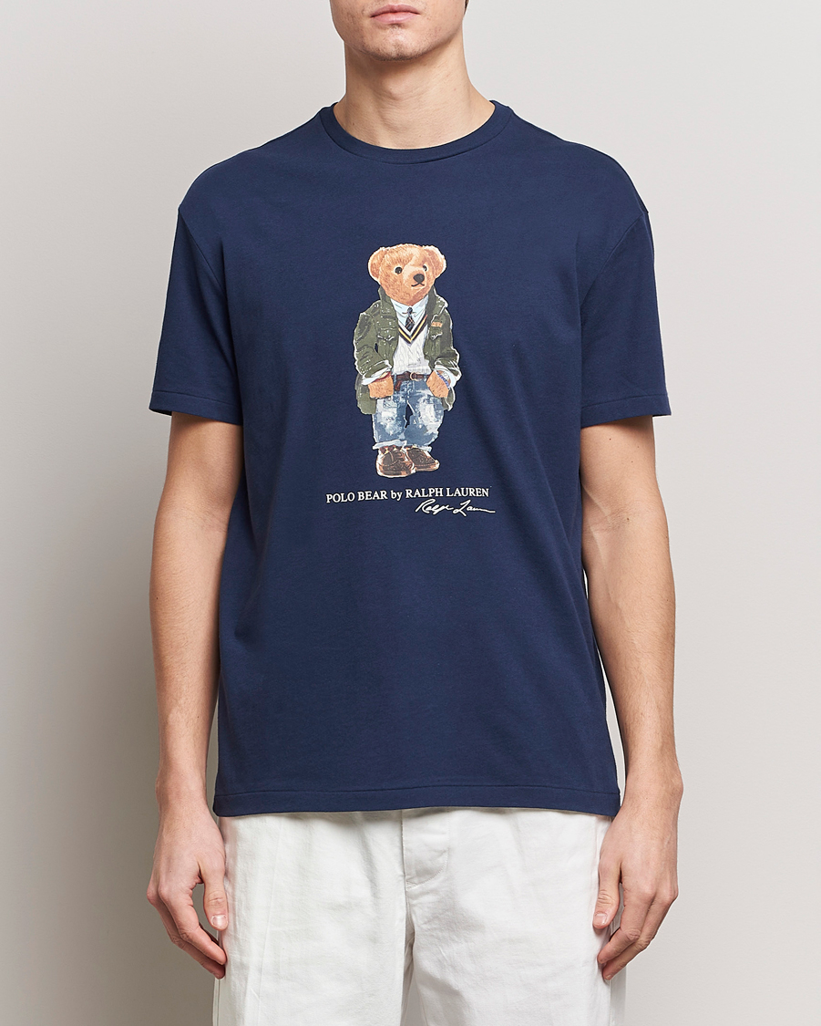 Mies | T-paidat | Polo Ralph Lauren | Printed Bear Crew Neck T-Shirt Newport Navy