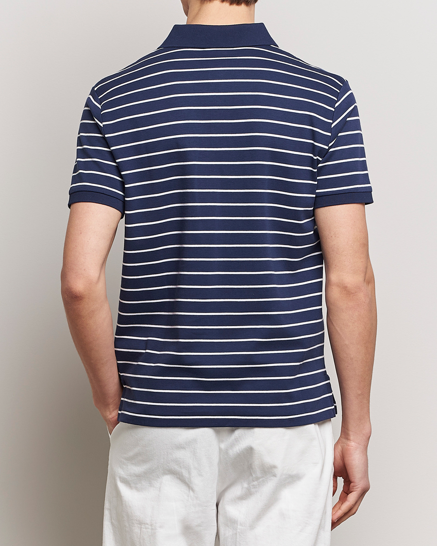 Mies | Pikeet | Polo Ralph Lauren | Luxury Pima Cotton Striped Polo Refined Navy/White