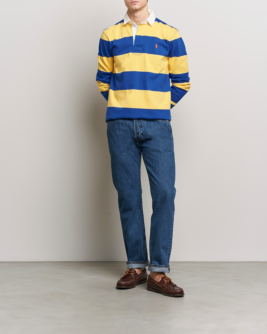 Mies | Puserot | Polo Ralph Lauren | Jersey Striped Rugger Chrome Yellow/Cruise Royal