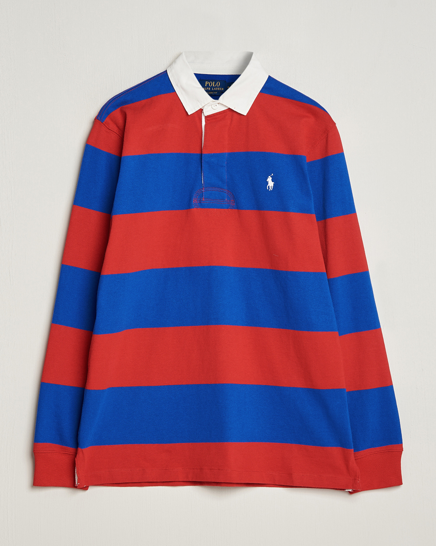 Mies | Puserot | Polo Ralph Lauren | Jersey Striped Rugger Red/Rugby Royal