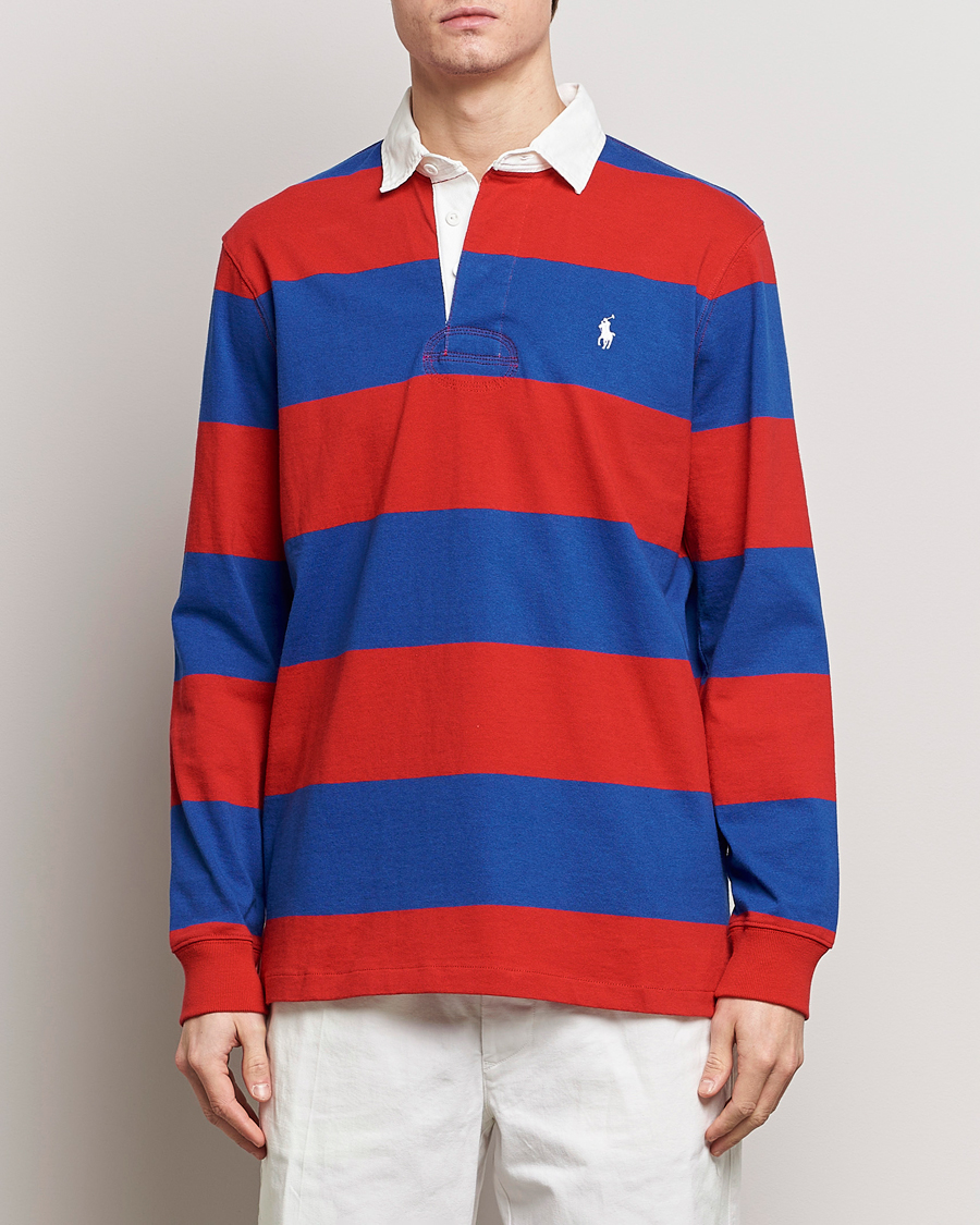 Mies | Puserot | Polo Ralph Lauren | Jersey Striped Rugger Red/Rugby Royal