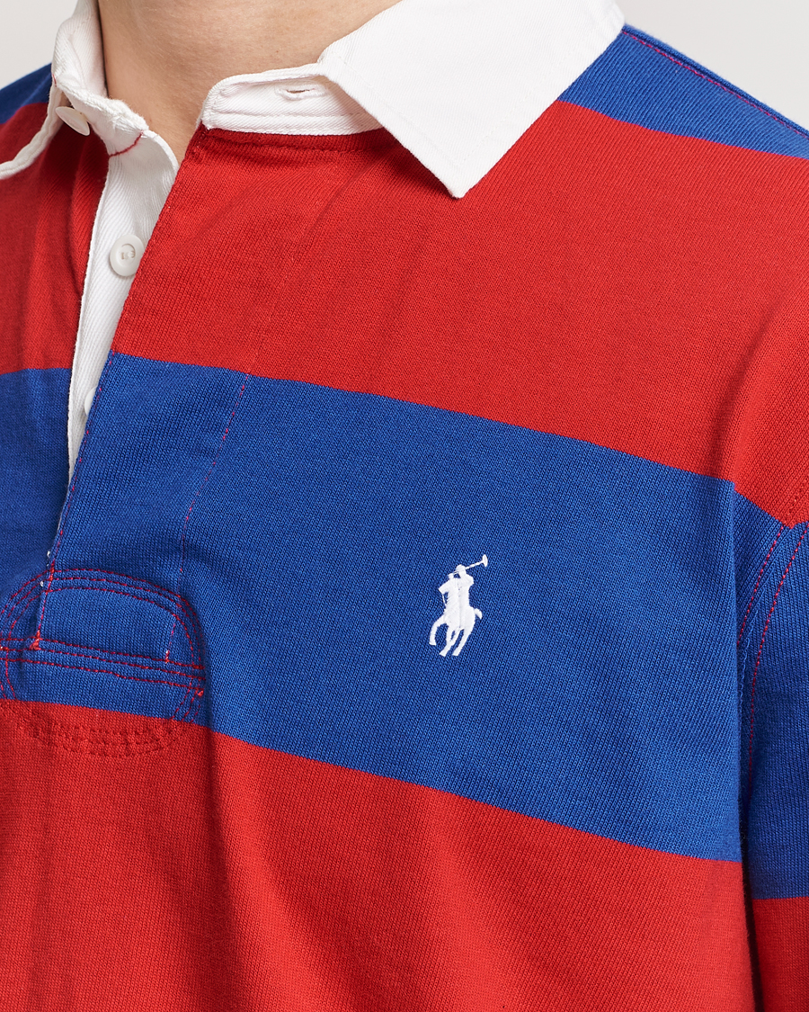 Mies | Puserot | Polo Ralph Lauren | Jersey Striped Rugger Red/Rugby Royal