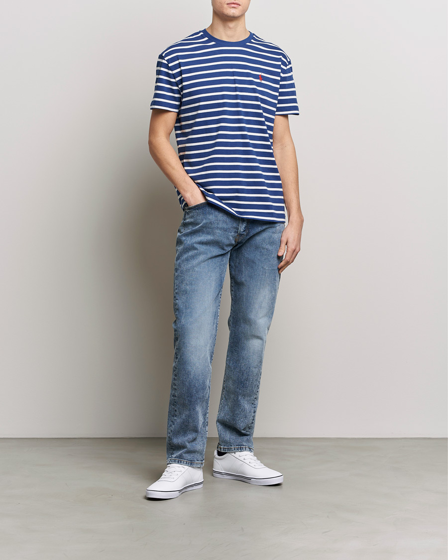 Mies | T-paidat | Polo Ralph Lauren | Crew Neck Striped T-Shirt Beach Royal/White