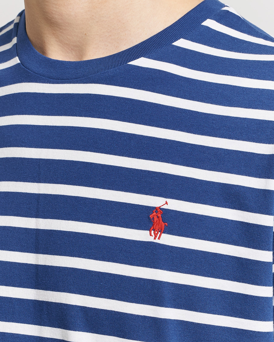 Mies | T-paidat | Polo Ralph Lauren | Crew Neck Striped T-Shirt Beach Royal/White