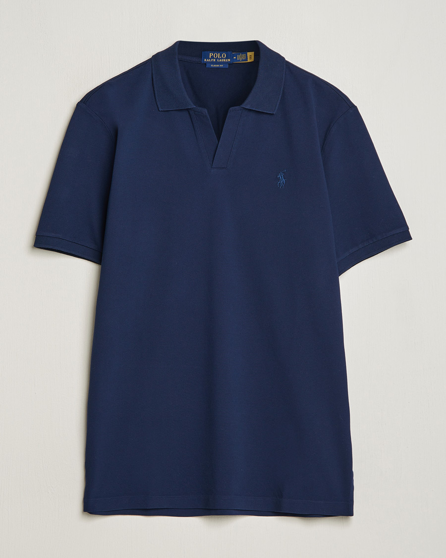 Mies | Pikeet | Polo Ralph Lauren | Classic Fit Open Collar Stretch Polo Refined Navy