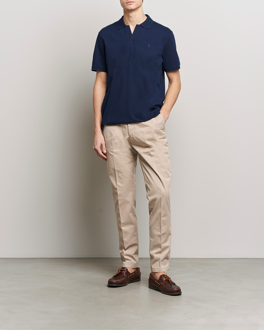 Mies | Pikeet | Polo Ralph Lauren | Classic Fit Open Collar Stretch Polo Refined Navy