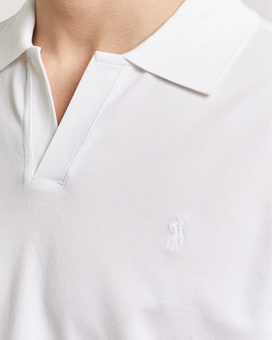 Mies | Pikeet | Polo Ralph Lauren | Classic Fit Open Collar Stretch Polo White