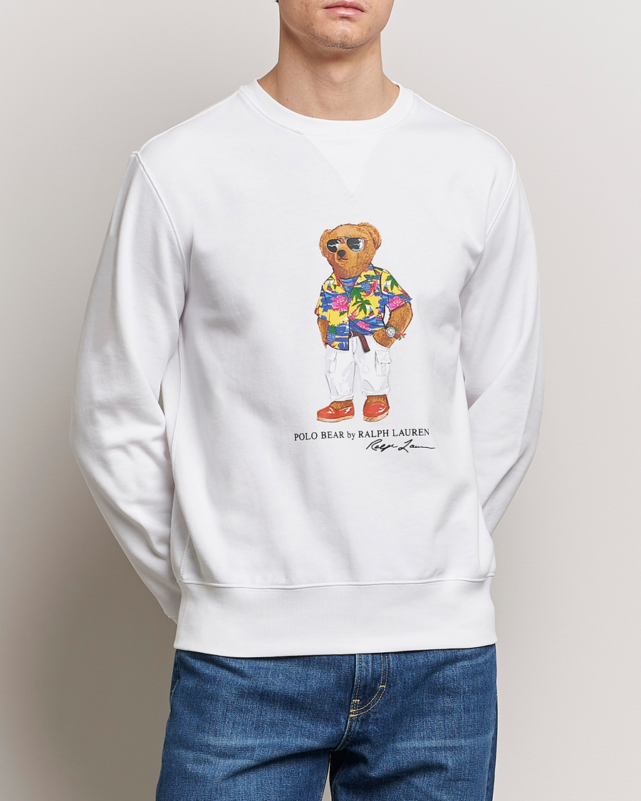 Mies | Collegepuserot | Polo Ralph Lauren | Beach Club Bear Sweatshirt White