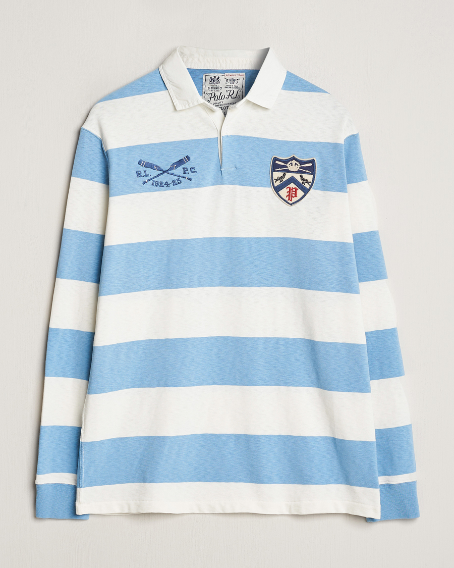 Mies | Puserot | Polo Ralph Lauren | Jersey Striped Rugger Powder Blue/Nevis
