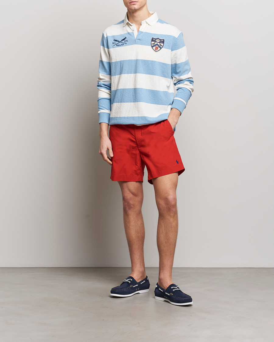 Mies | Puserot | Polo Ralph Lauren | Jersey Striped Rugger Powder Blue/Nevis