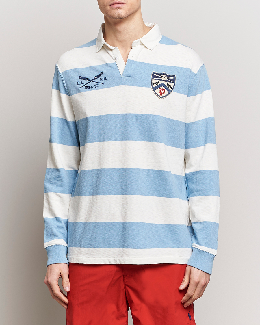 Mies | Puserot | Polo Ralph Lauren | Jersey Striped Rugger Powder Blue/Nevis