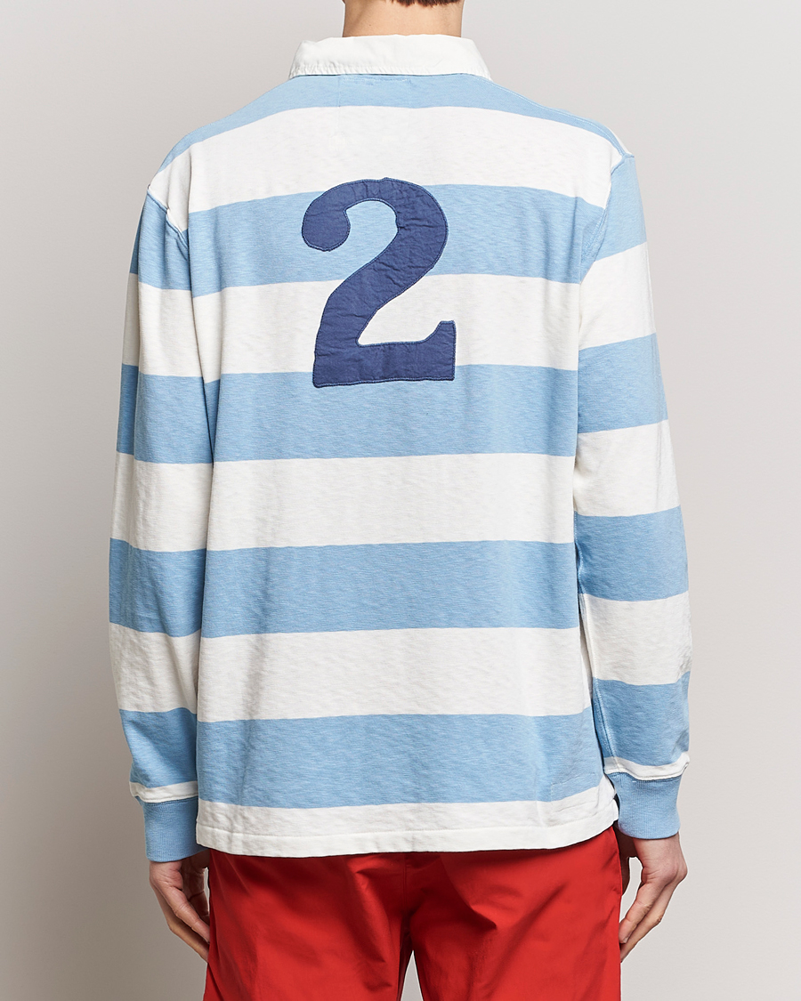 Mies | Puserot | Polo Ralph Lauren | Jersey Striped Rugger Powder Blue/Nevis