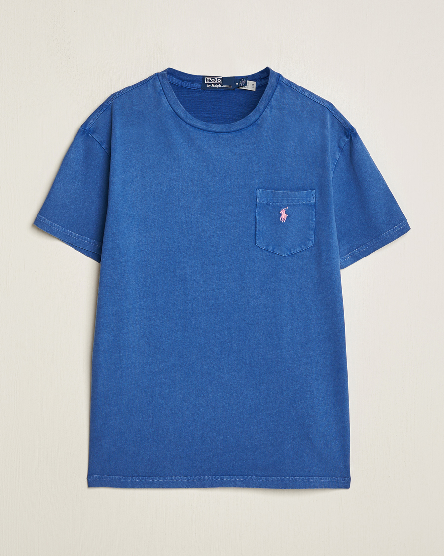 Mies | T-paidat | Polo Ralph Lauren | Cotton Linen Crew Neck T-Shirt Beach Royal