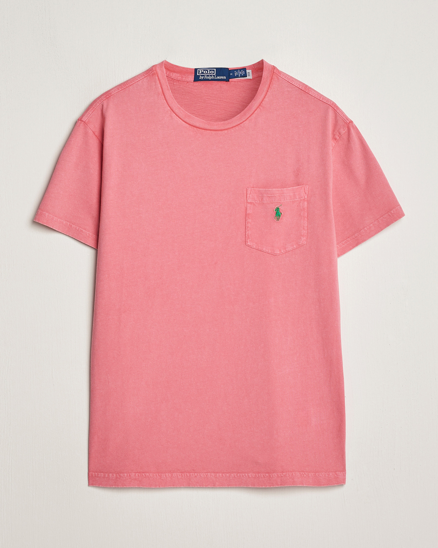 Mies | T-paidat | Polo Ralph Lauren | Cotton Linen Crew Neck T-Shirt Pale Red