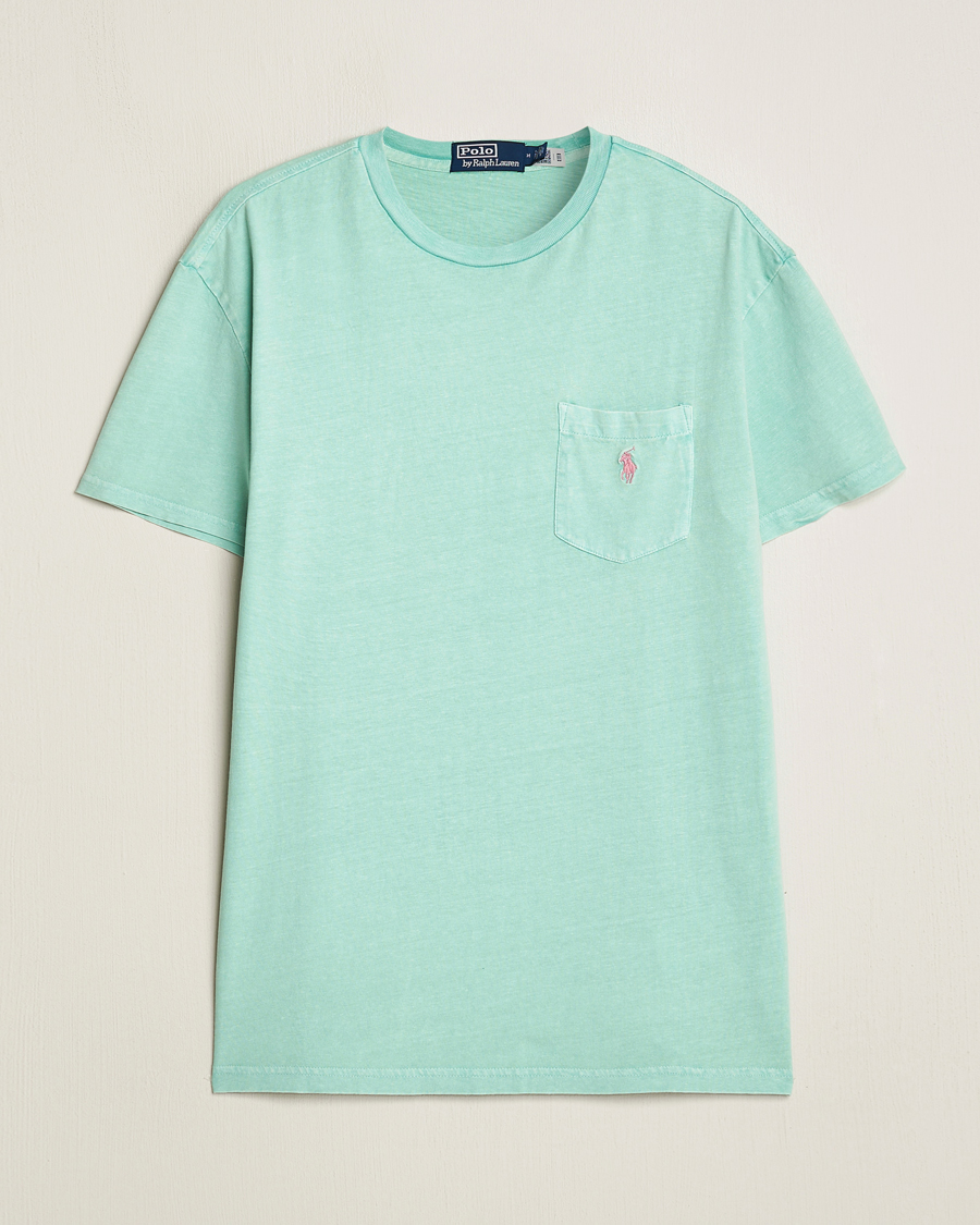 Mies | T-paidat | Polo Ralph Lauren | Cotton Linen Crew Neck T-Shirt Celadon