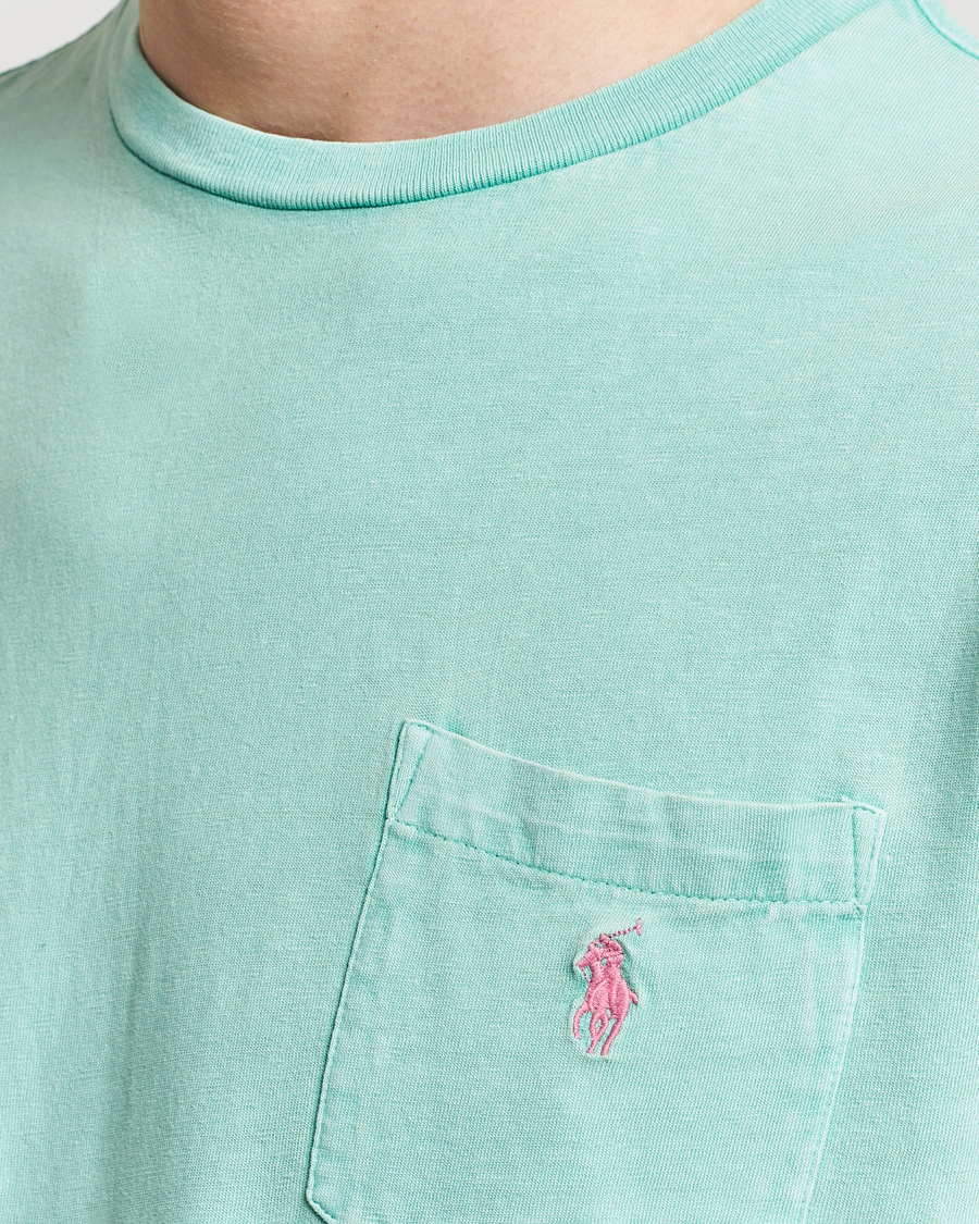 Mies | T-paidat | Polo Ralph Lauren | Cotton Linen Crew Neck T-Shirt Celadon
