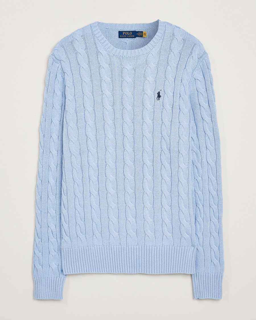 Mies | Puserot | Polo Ralph Lauren | Cotton Cable Pullover Blue Hyacinth