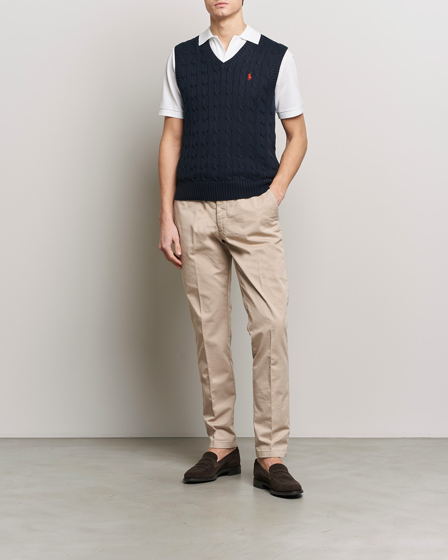 Mies | Puserot | Polo Ralph Lauren | Cotton Cable Vest Hunter Navy