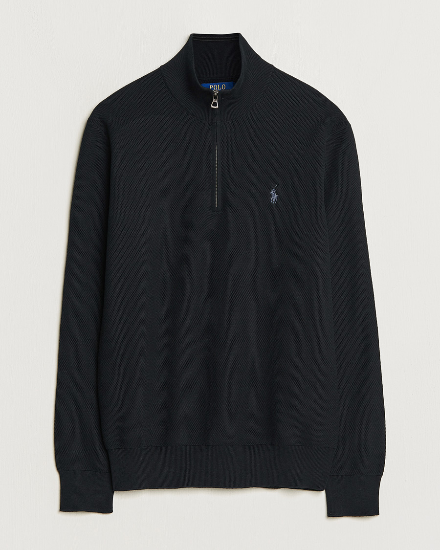 Mies | Puserot | Polo Ralph Lauren | Textured Half Zip Polo Black