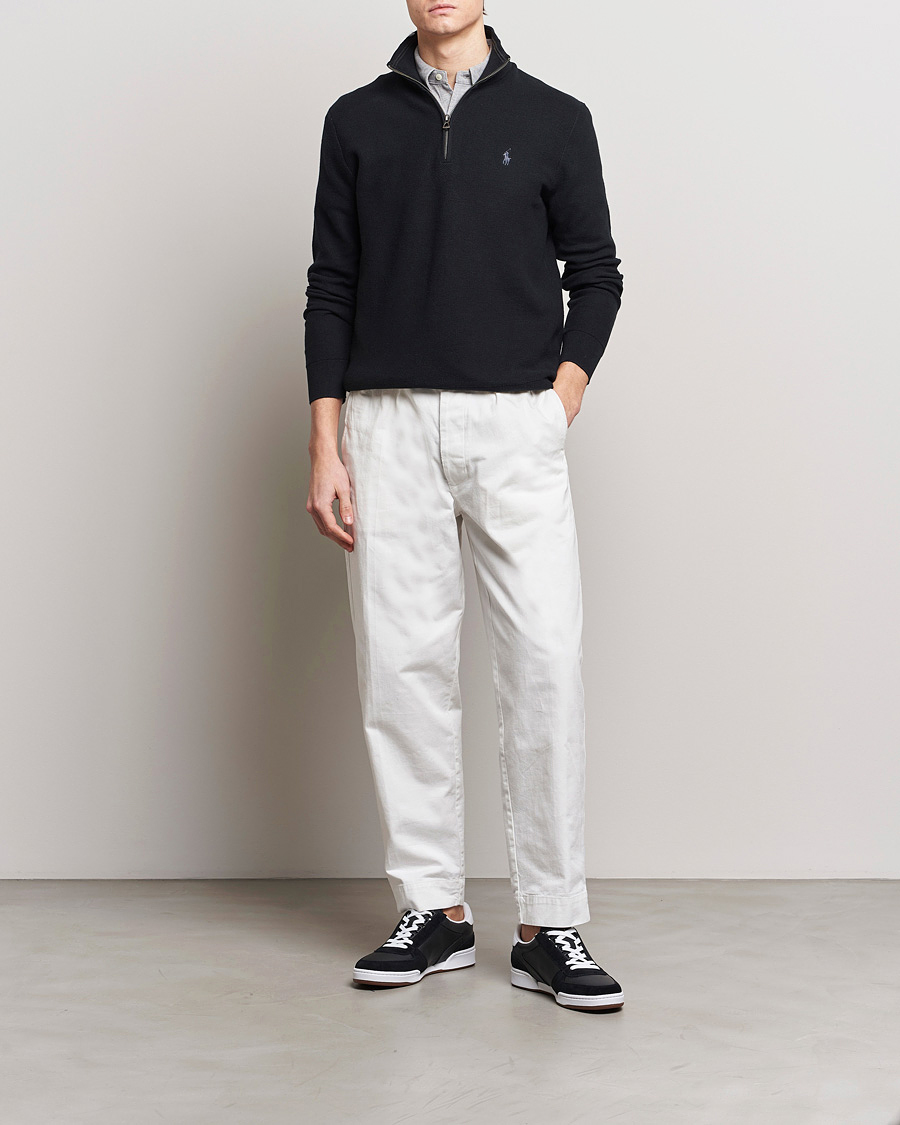 Mies | Puserot | Polo Ralph Lauren | Textured Half Zip Polo Black