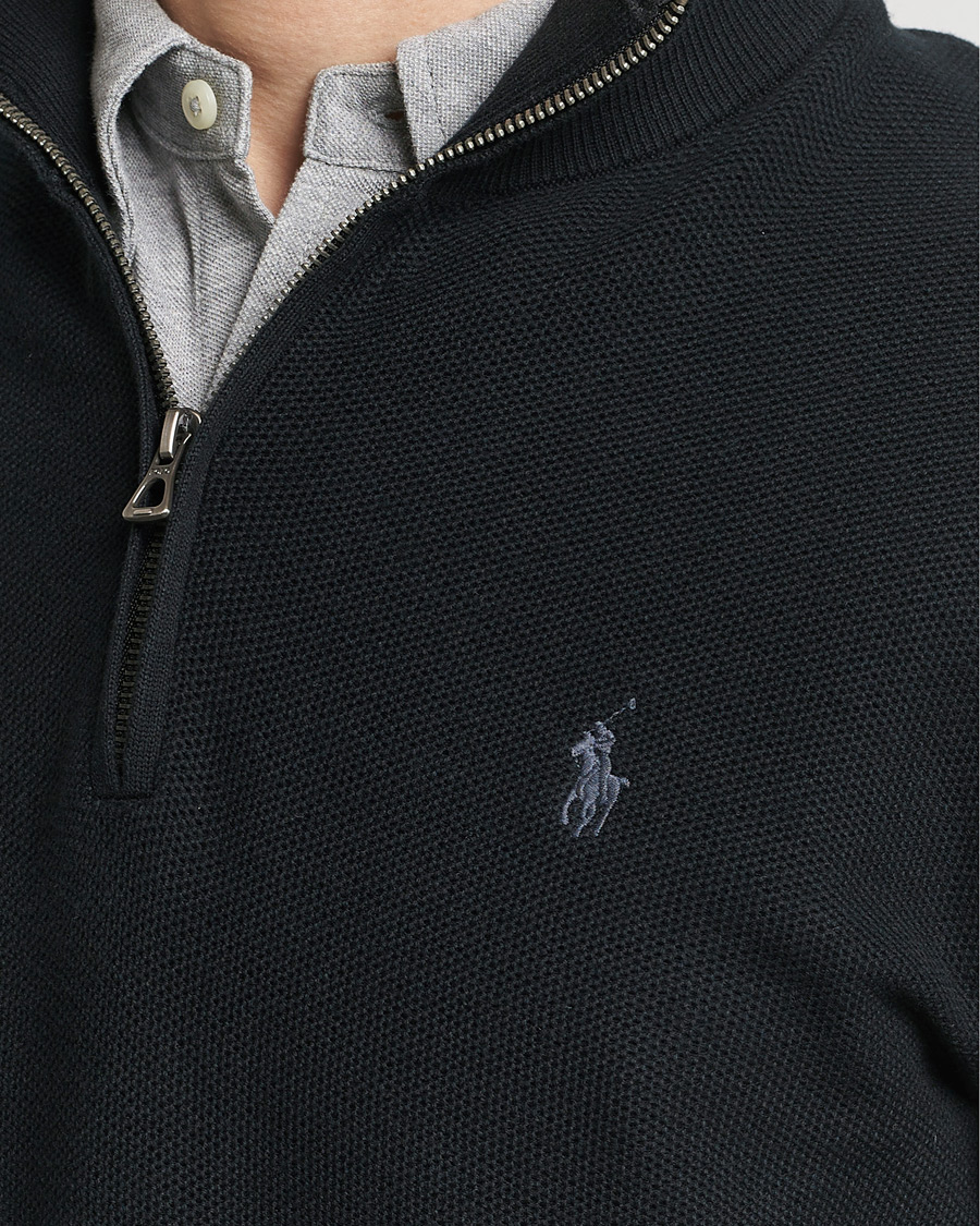 Mies | Puserot | Polo Ralph Lauren | Textured Half Zip Polo Black