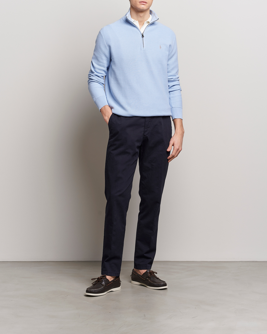 Mies | Puserot | Polo Ralph Lauren | Textured Half-Zip Blue Hyacinth