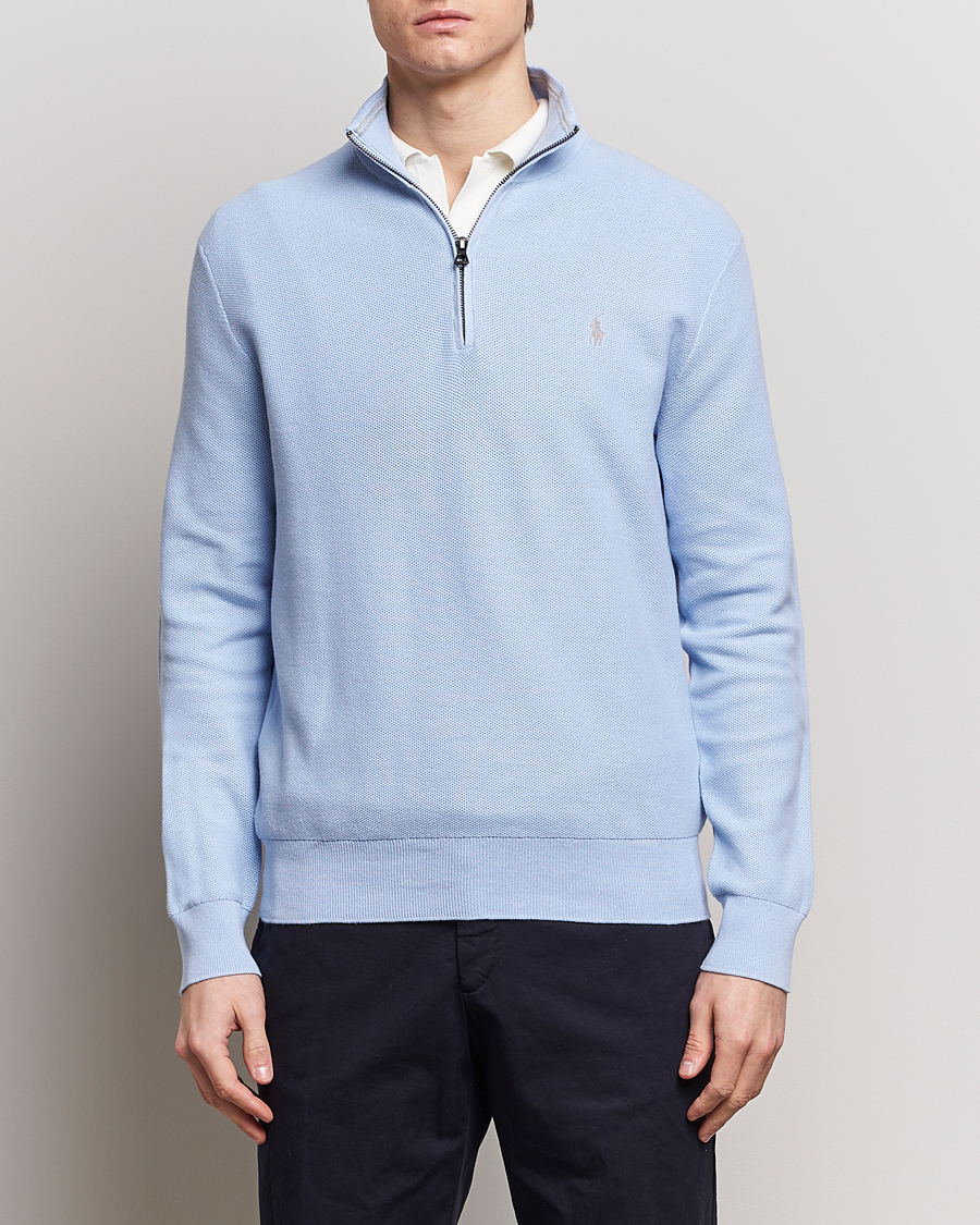 Mies | Puserot | Polo Ralph Lauren | Textured Half-Zip Blue Hyacinth