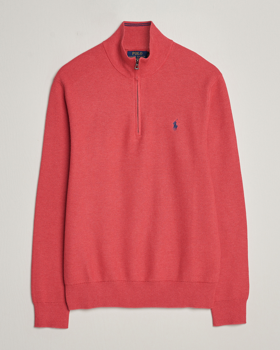 Mies | Puserot | Polo Ralph Lauren | Textured Half Zip Nantucket Red Heather