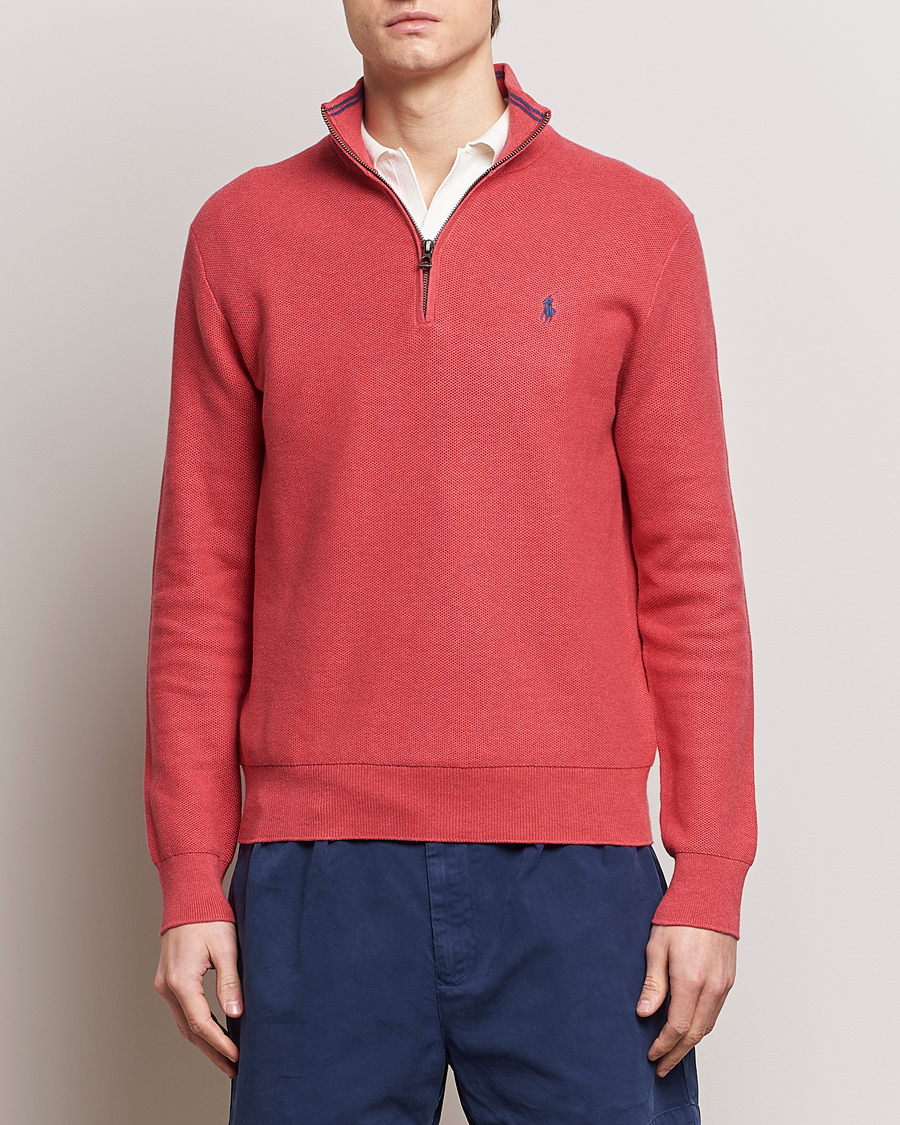 Mies | Puserot | Polo Ralph Lauren | Textured Half Zip Nantucket Red Heather