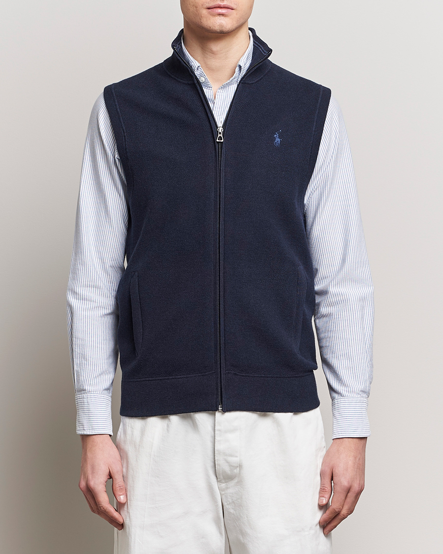 Mies |  | Polo Ralph Lauren | Cotton Full-Zip Vest Navy Heather