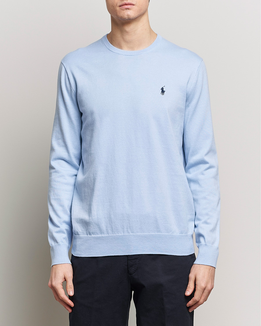 Mies | Puserot | Polo Ralph Lauren | Cotton Crew Neck Sweater Blue Hyacinth