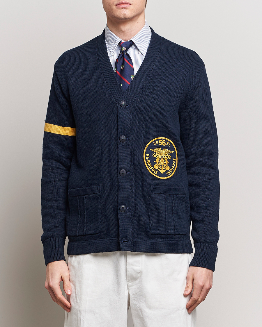 Mies | Alennusmyynti vaatteet | Polo Ralph Lauren | Cotton Varsity Cardigan Aviator Navy