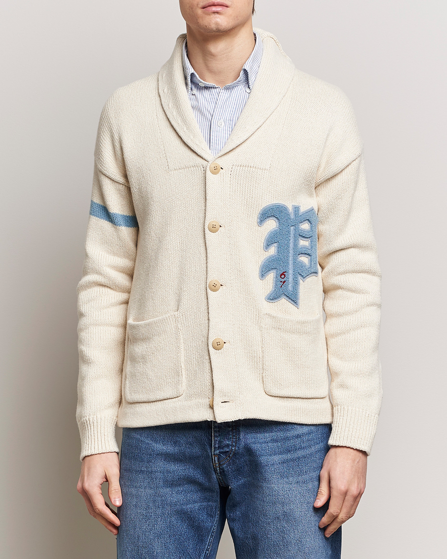 Mies | Puserot | Polo Ralph Lauren | Cotton/Linen Shawl Collar Cardigan Andover Cream